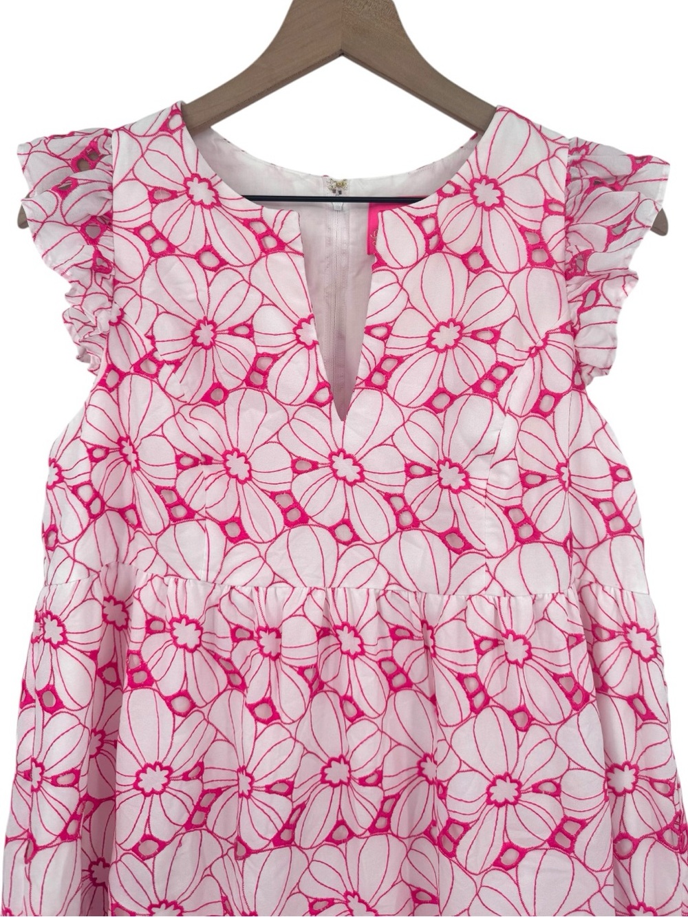 Lilly Pulitzer Keila Dress Pink Floral Tunic Mini Dress Size 8 - Picture 9 of 14